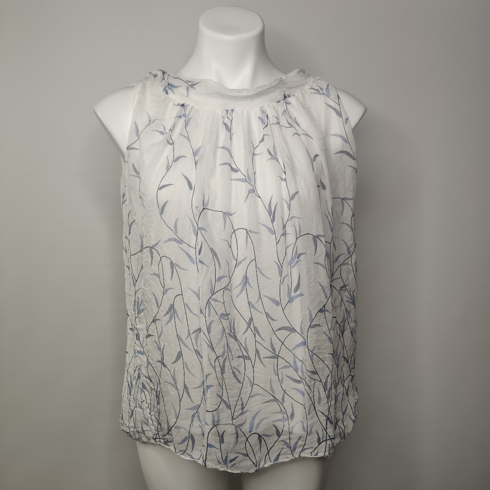 Elana Baldi Floral Silk Blouse Size Small